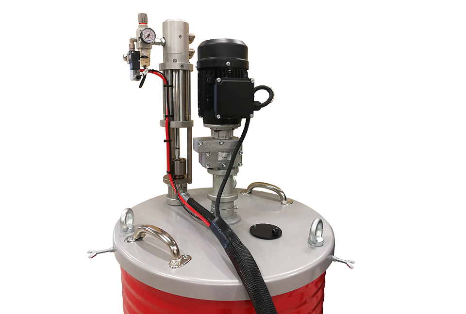Transfer pump with agitator for 200L drum